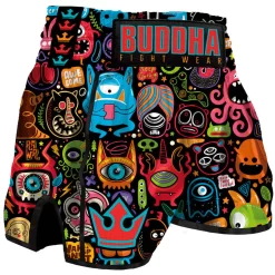 Short De Boxe Thaï Buddha Fight Wear Retro Bug