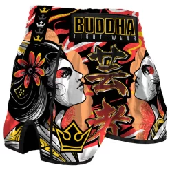 Boxe Séries Magasin 20 Short De Boxe Thaï Buddha Fight Wear Retro Geisha Style